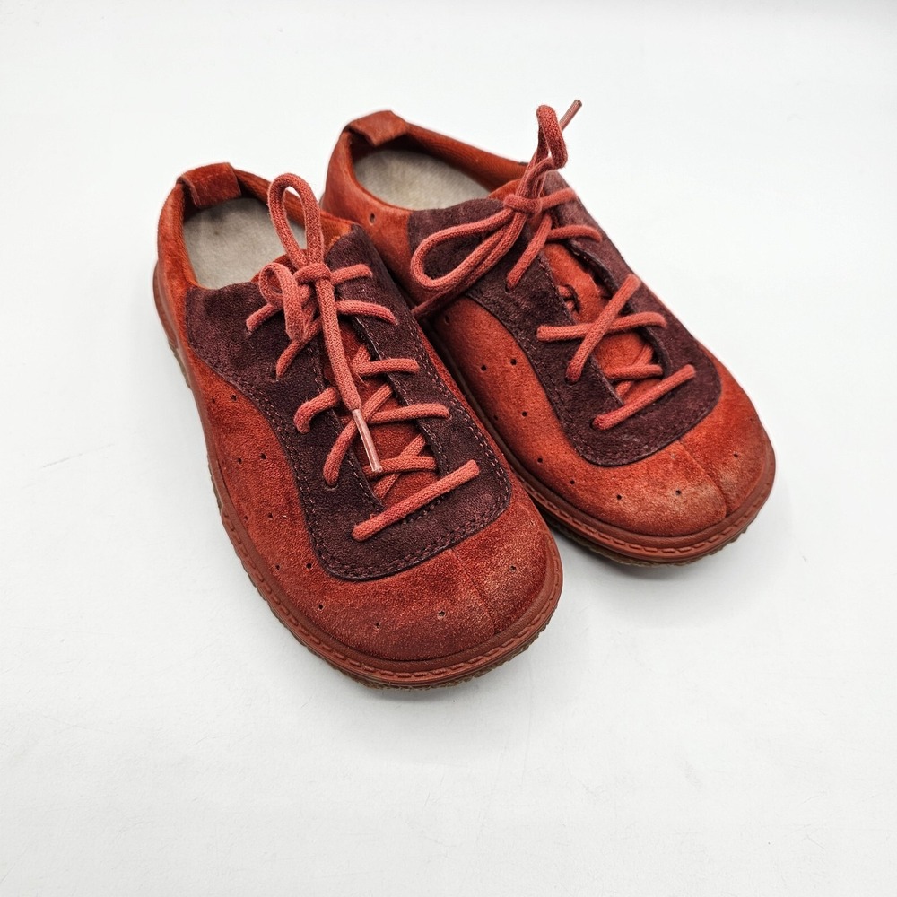 Merrell Toddler Kids Duet Jazz Shoes Size 10 Red Suede Clogs Mules Comfort